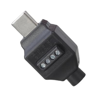 Разъем USB C папа 4-контактный/5-контактный, адаптер интерфейсов, без пайки, поддержка быстрой зарядки 65 Вт и передачи данных