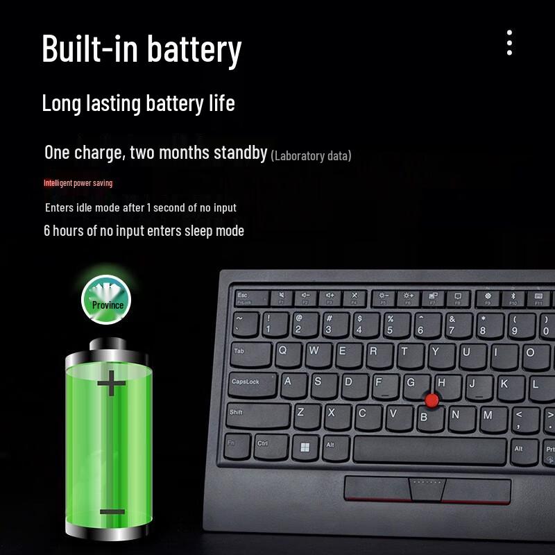 Lenovo Беспроводная двухрежимная Bluetooth-клавиатура ThinkPad TrackPoint