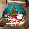 1pc Christmas Santa Claus Round Chair mat Area Rug - Non-Slip, Floor Mat for Office, Bedroom, and Indoor Decor c1125230
