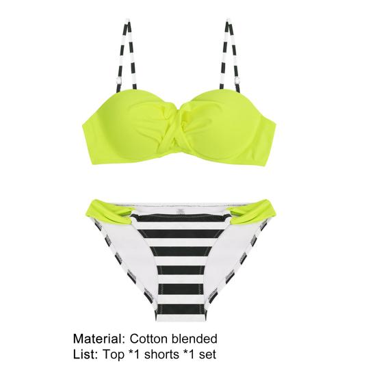 Sexy Bikini Striped Push Up Women Bra Briefs Swimsuit Bathing Suit for