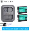 PALO 2Pcs 2500mAh EN-EL15 ENEL15 Battery + Charger For Nikon D7000 D7100 D800 D800E D600 D610 D810 D500 D7200 V1