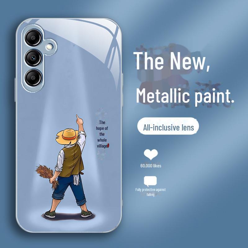 Чехол для телефона Samsung A73 Village People для A32, S21, A52s, A70 в металлическом цвете и зеленом цвете от Cangling.