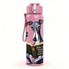 1PC Reading Greyhound Dog 750ml Color Plastic Sports Water Bottle Leakproof Flip Straw Lid Suitable for Sports Office Home Use