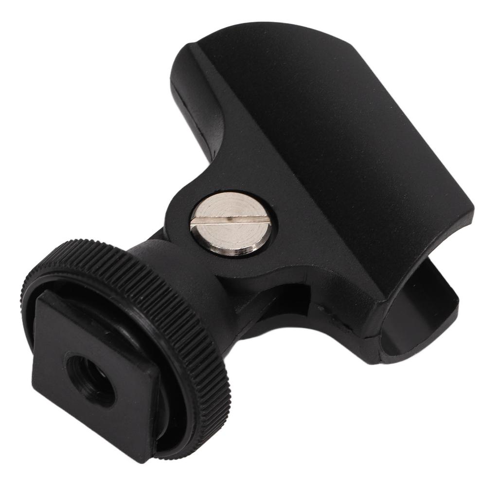 1.95см Держатель для микрофона Пластиковый зажим для микрофона Стойка с горячим башмаком и отверстием для винта 1/4 дюйма для зеркальной камеры