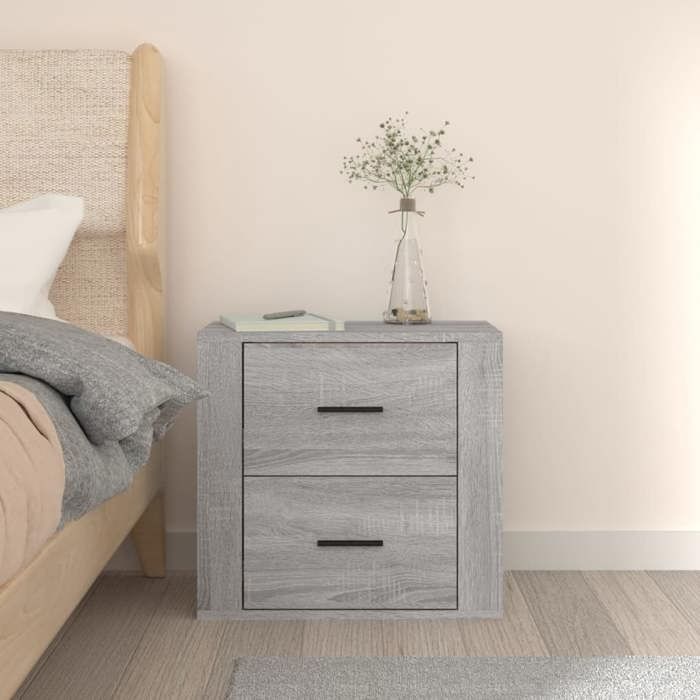 Maison Exclusive - Table de chevet murale Sonoma gris 50x36x47 cm