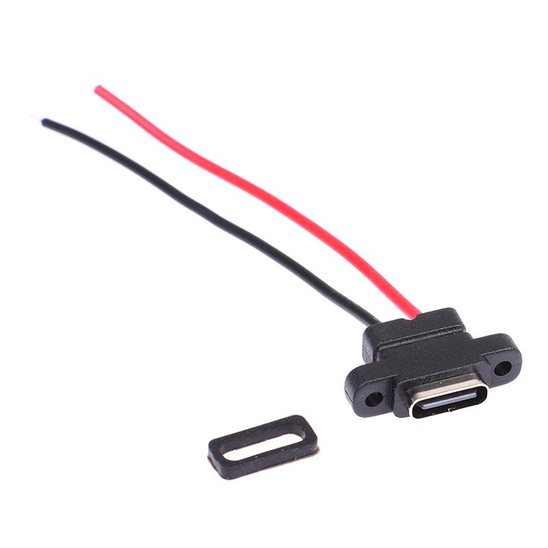2 шт. USB 3.1 Type-C 2-контактный SMD SMT Пайка Проводной Разъем Мама Водонепроницаемый Разъем Порт Быстрой Зарядки