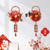 2 Pieces Chinese Lunar Year Hanging Decoration Spring Festival Decorative Artificial Fruit for