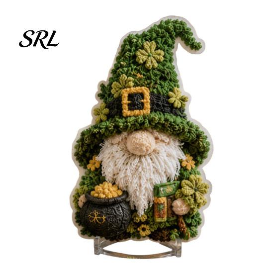 No Sew Fabric Art Projects Gnome Poke Kit, Festive Designs, DIY Craft Handmade Making Supplies Halloween Christmas Ornament for Holiday Table