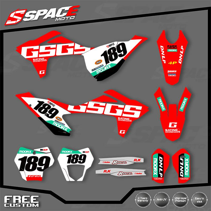 SPACE Motorcycle Graphics Decals Stickers for GASGAS EC MC 2021 2022 2023 21-23 Decals Stickers Kits 002