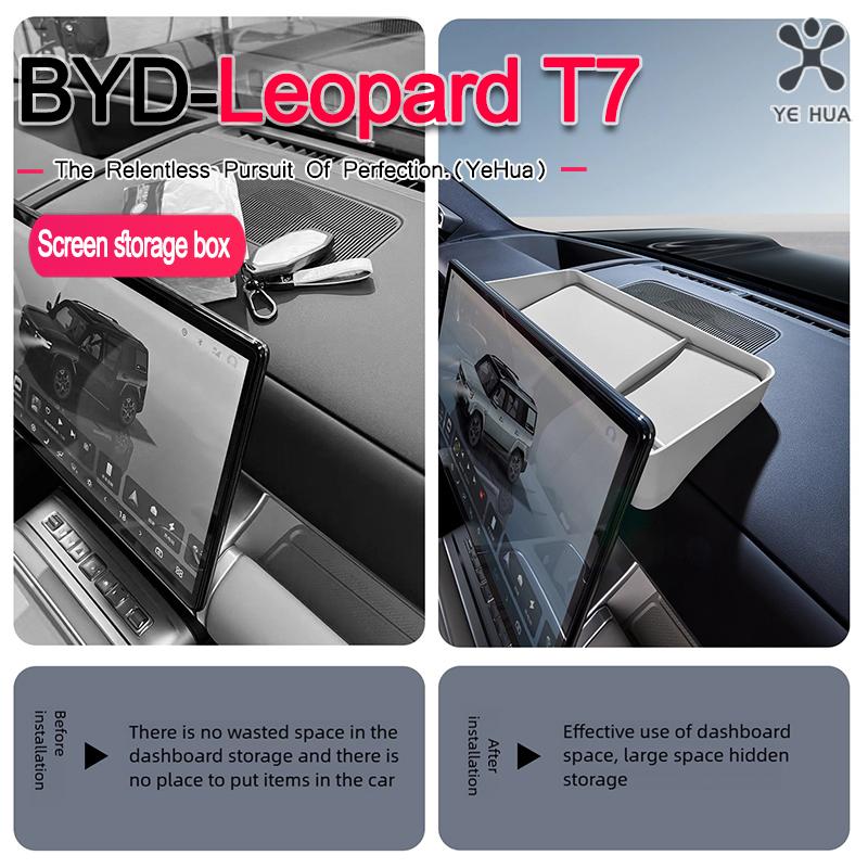 For BYD 2025-26 Formula Leopard Titanium 7 2025 2026 Car Instrument Panel Silicone Storage Box Interior Upgrade Accessories