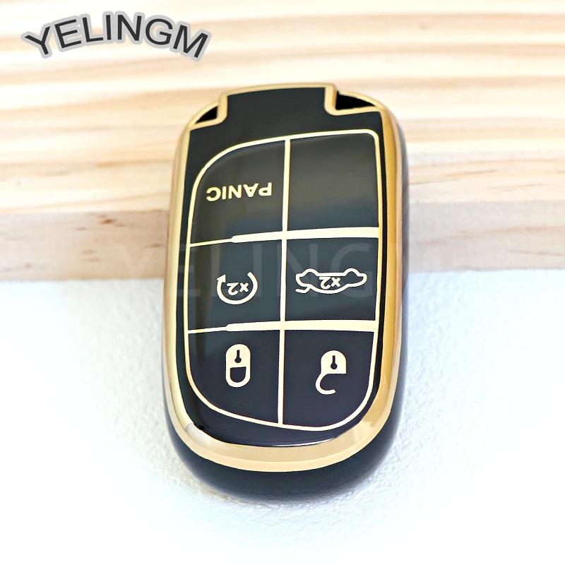 Новый чехол-накладка для ключа-пульта автомобиля из ТПУ, Для Jeep Renegade Grand Cherokee Dodge Ram Charger 1500 Challenger Chrysler 300C Travel