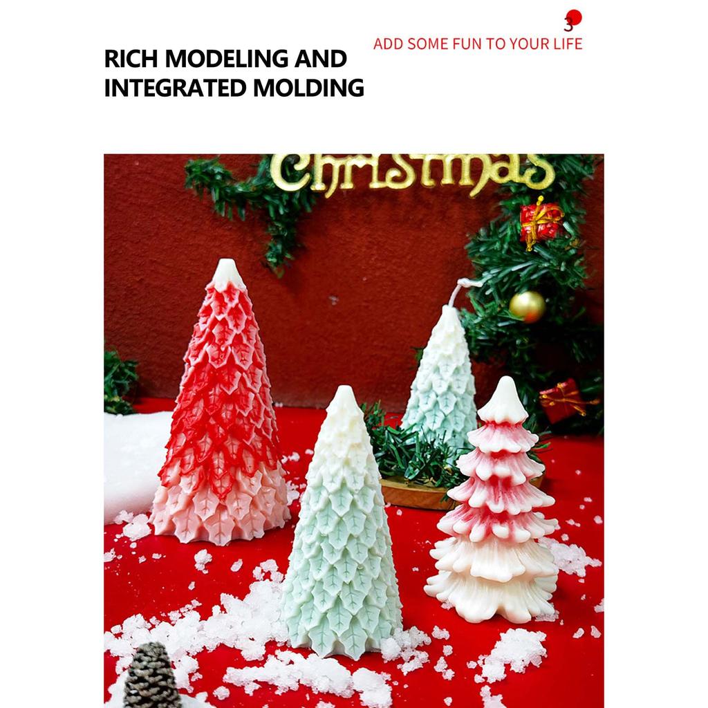 3D-елочная свеча, силиконовые свечи, рождественская елка для изготовления свечей, мыла, украшений своими руками на Рождество, свадьбы