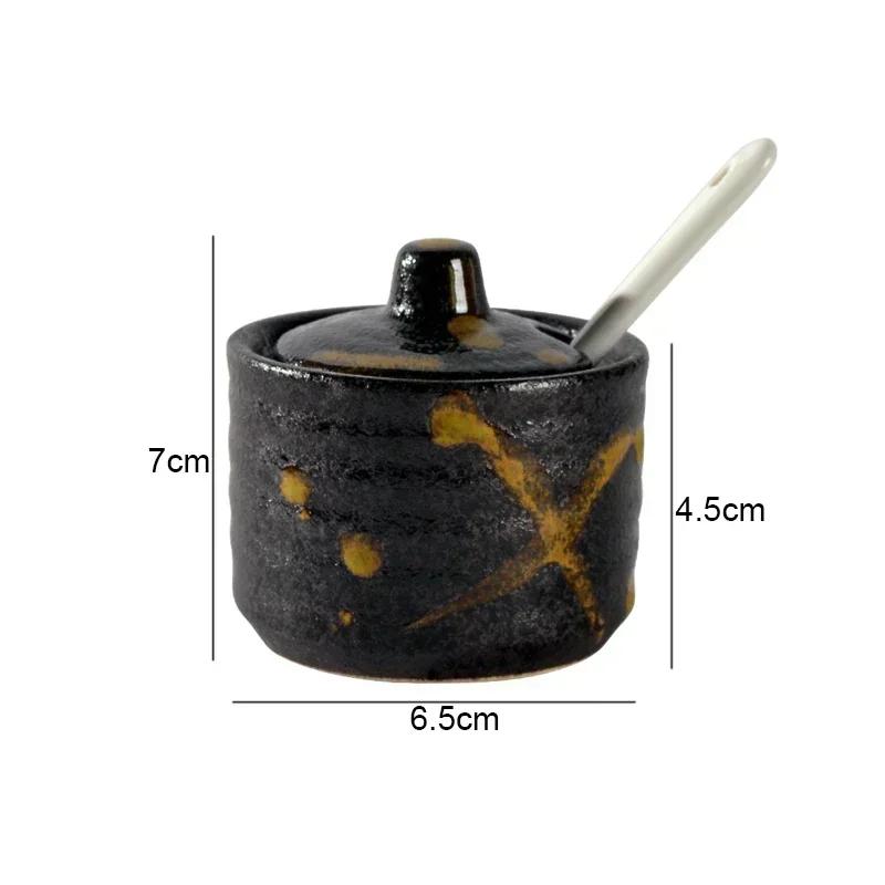 Ретро керамические банки для приправ Солонки и перечницы Кухонные принадлежности для специй Банки для специй Коробка для приправ Кухонные принадлежности