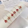 Браслет Love с микроинкрустацией цирконием красного цвета для женщин, нишевый дизайн, регулируемый темперамент, легкий роскошный браслет