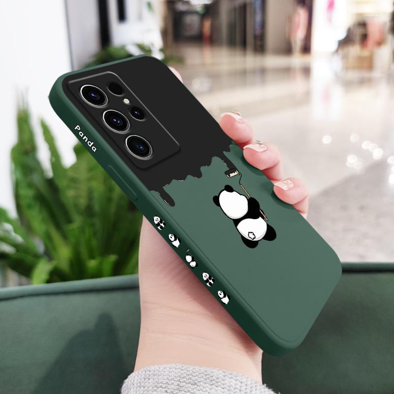 Paint Panda Phone Case For Samsung Galaxy S25 FE S24 S23 S22 S21 S20 S10 Ultra Plus FE Note 20 Ultra 10 Plus Cover