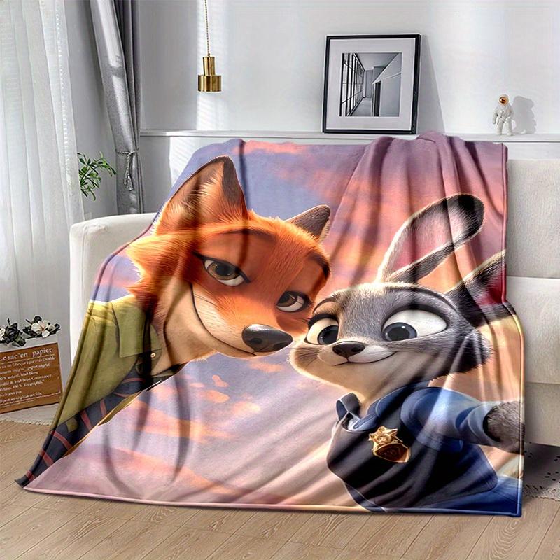 1 шт., Персонажи мультфильма Зверополис Домашний Декор Плед Идеально подходит для Дивана, Кушетки, Кровати, Путешествий, Кемпинга, Автомобиля, Пляжа, Офиса Дневной Сон Мягкий Плед Подарок