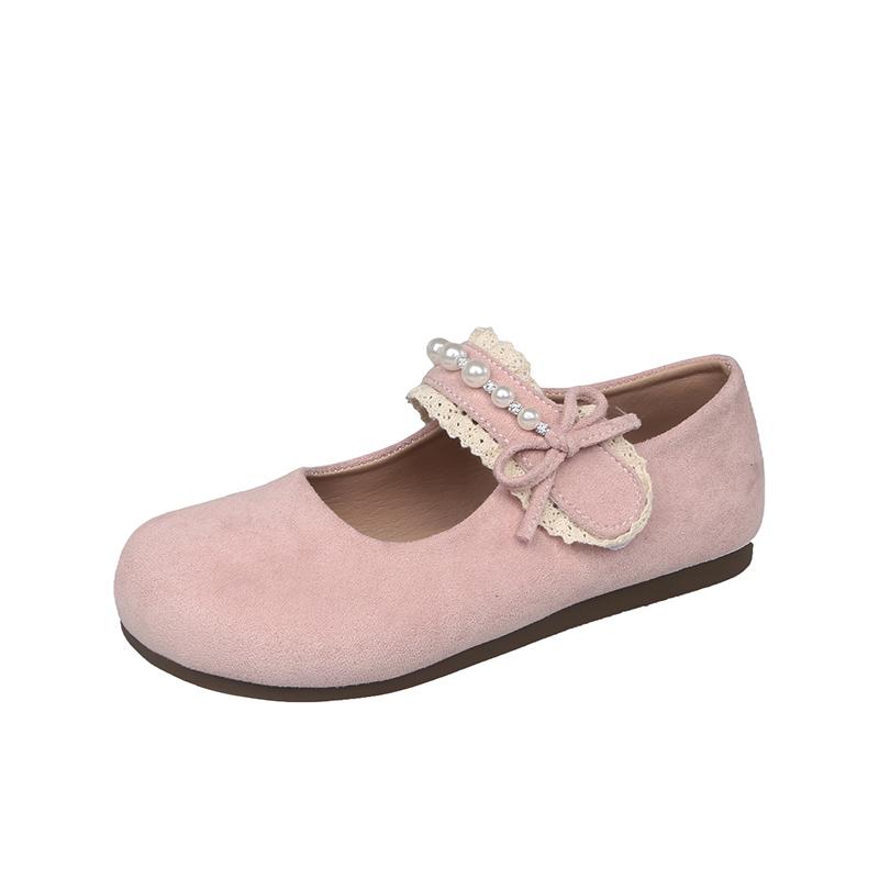 Fashion Aphixta Flat with Women Loafers Pearls Lace Flats Pink Loafers Soft Sole Shoes for Women Women Work Shoes Comfortable for Work