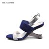 2024 Summer New Gladiator Sandals Women Strange Metal High Heel 8cm Platform Party Shoes Woman Wedges Buckle Sandals Shoes Woman