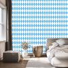 Azure Harlequin Rhombus Wallpaper for Living Room and Bedroom 50x1000
