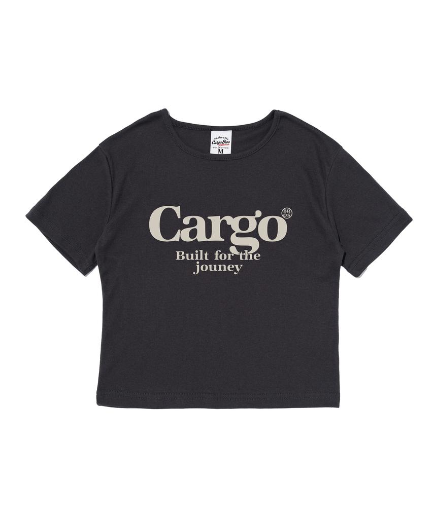 CARGOBROS ДЛЯ ЖЕНЩИН Футболка с коротким рукавом Cargo Street с логотипом (Древесный уголь)