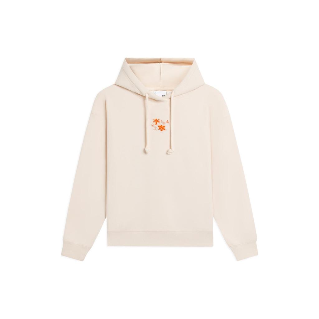 Li Ning Sports Lifestyle Series Long Happiness Never Ends Floral Pattern Hoodie Women Hoodies Swan-White AWDTC84-2