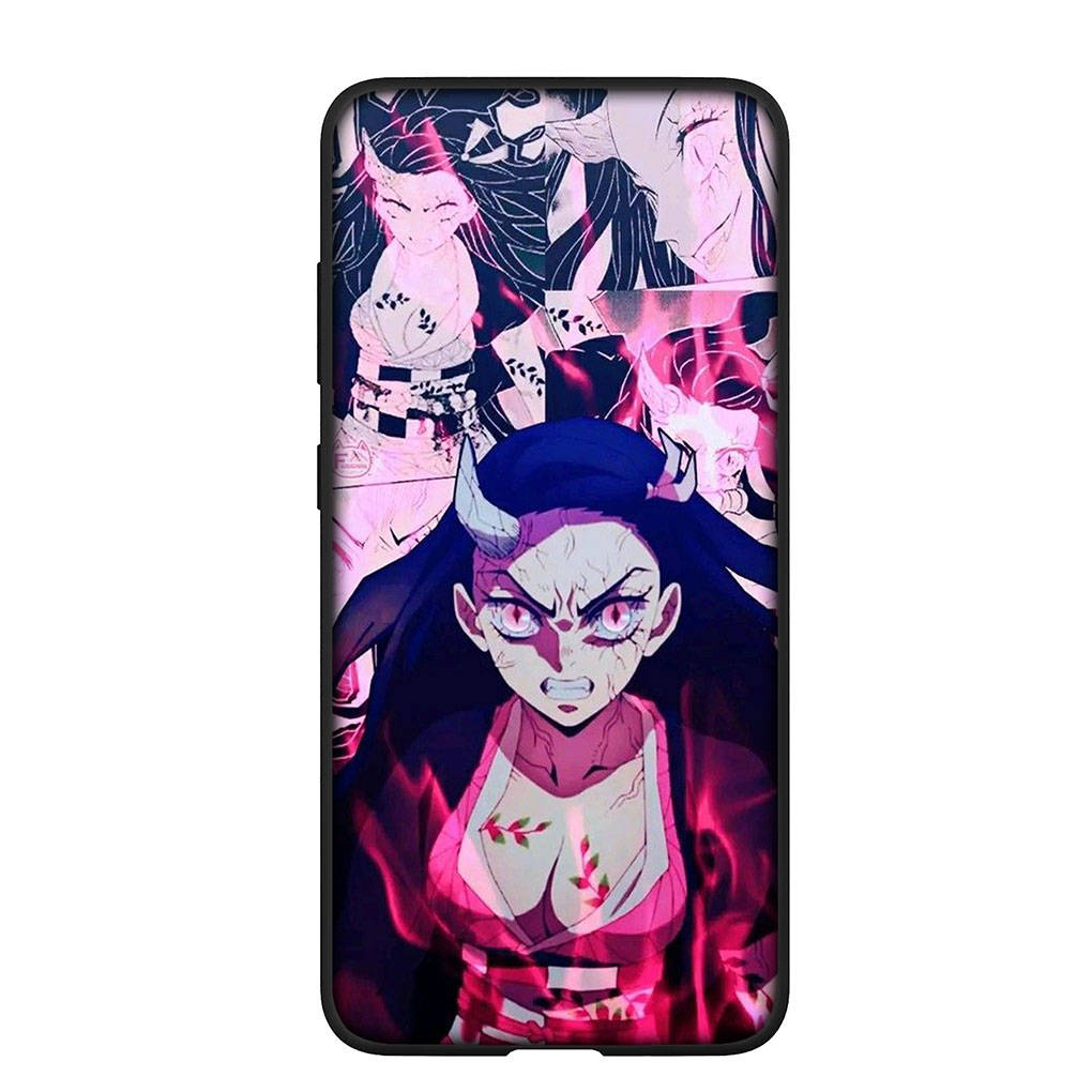 Чехол для телефона Samsung Galaxy S24 S23 iPhone 15 14 Xiaomi Redmi Note 13 12 11 8 10 9 Pro Max Plus X XR OPPO Huawei Daki Gyutaro Demon Slayer Nezuko