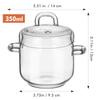 Stew Pot Kitchen Transparent Stockpot Ramen Bowl Noodle Supply Glass Soup Stewing with Lid Baby Cutlery
