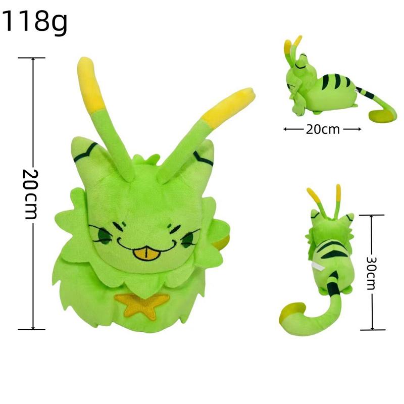 non-toxic New Game Peripherals Regretevator Gnarpy Green Cat Plush Toy White Cat Robot Doll Children's Birthday Gift