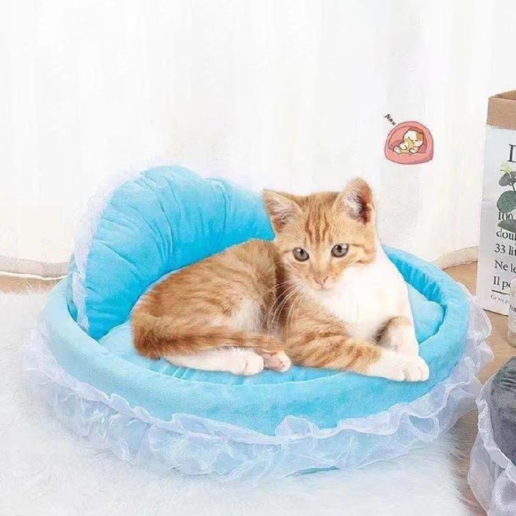Лежанка для собаки Стильное кружевное гнездо принцессы для щенка котенка Бант с ленточкой