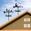 Креативный флюгер, садовая стойка, комплект индикатора направления ветра, уличный железный кронштейн для крыши