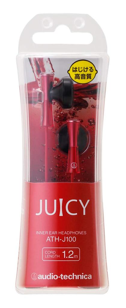 Audio Technica JUICY Earphone Inner Ear Type Red RD ATH-J100