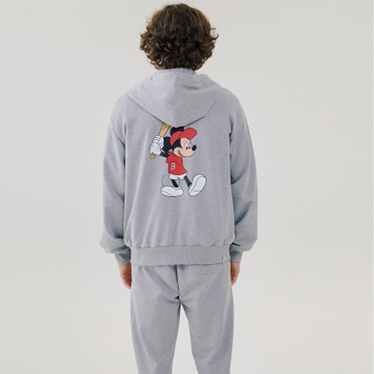 New Disney X MLB X Disney Sweatshirts Unisex Gray 31TRK1031-43M