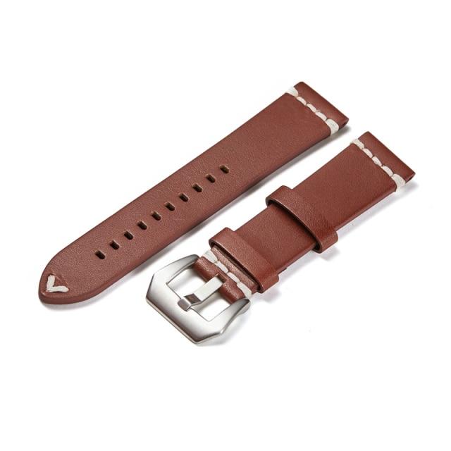 Винтажные повседневные ремешки для часов из натуральной кожи с решетчатым дизайном, мужские ремешки для часов, аксессуары для часов 18 мм 20 мм 22 мм 24 мм, ремешки для часов