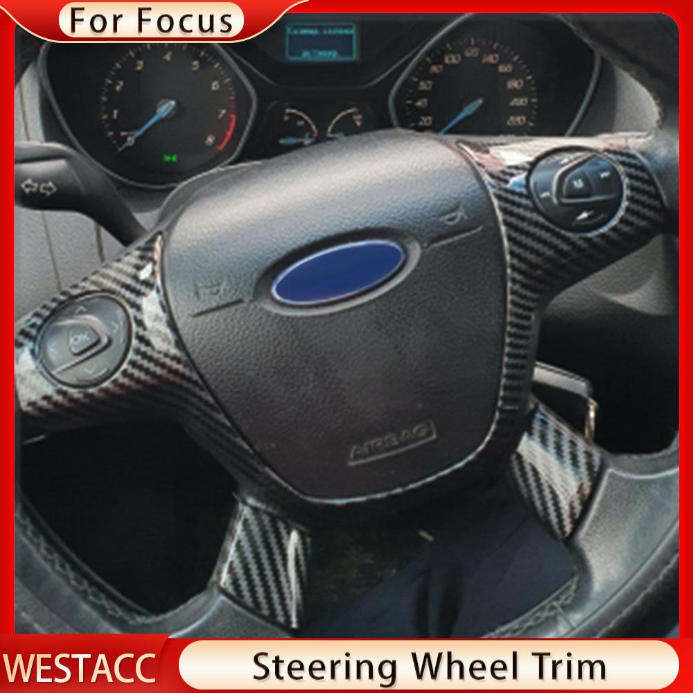 Наклейка на отделку рулевого колеса автомобиля для Ford Focus 3 MK3 Sedan Hatchback Kuga Escape 2012 - 2014
