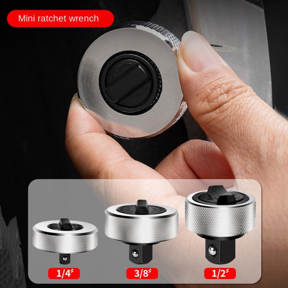 1/4" 3/8" 1/2" Мини-трещотка WrenchDrive Малый быстроразъемный портативный цельнометаллический ладонный палец реверсивный двухсторонний квадратный инструмент