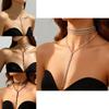 Fashionable Layered Necklace For Women With Cubic Zirconia Crystals And Geometric Line Art For Stylish Looks