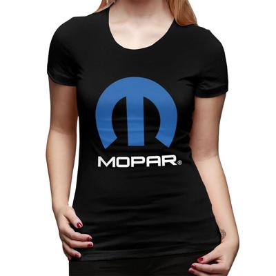 Черная Логотип Mopar Американская Футболка Тракер для Женщин С Круглым Вырезом Уличная Одежда Футболки Женские Футболки Короткая Летняя Одежда Топы