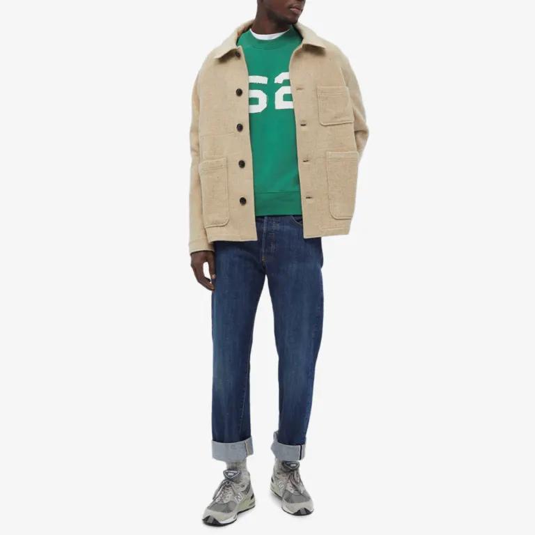 Мужская толстовка Levis Lvc Series с круглым вырезом и цифровой печатью, зеленая A2210-0000