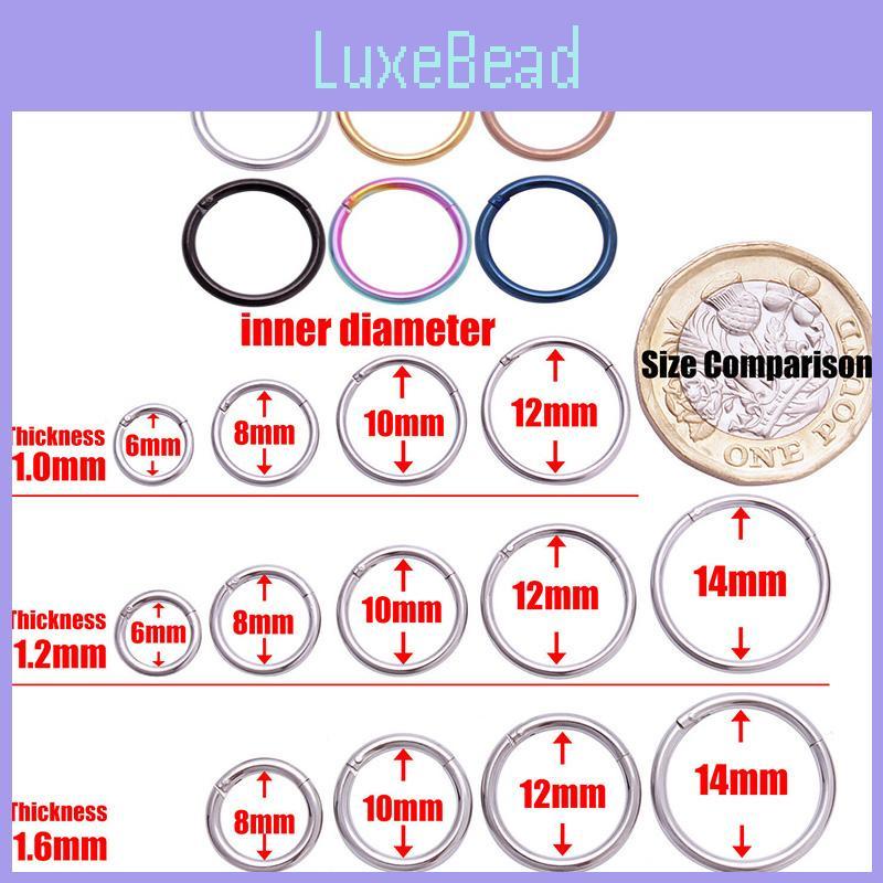 Потрясающее стальное кольцо для носа-септума с бесшовным видом и гипоаллергенностью