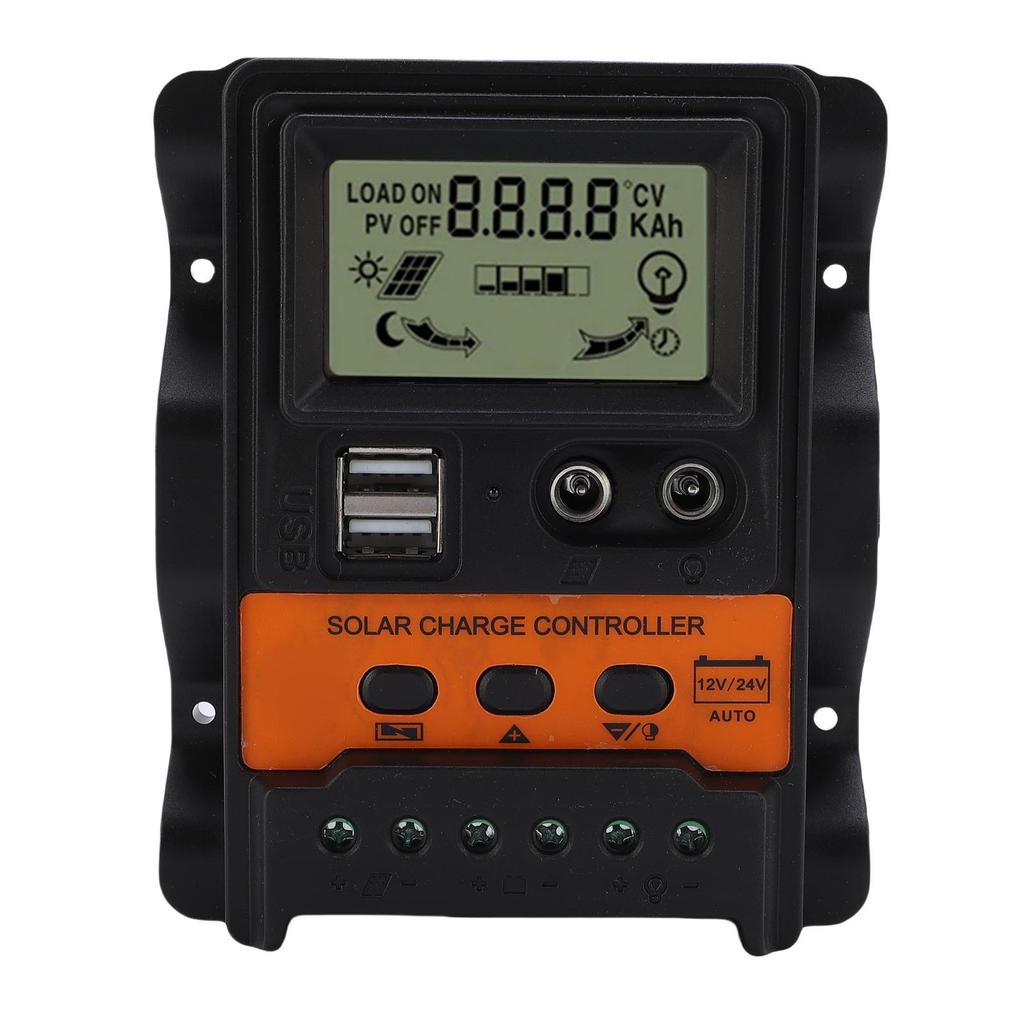 Контроллер солнечной панели 12В 24В Двойной USB Порт DC 20А Эффективный Автоадаптируемый для Уличного Освещения Фотоэлектрическая Генерация Энергии
