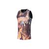 Li Ning Basketball Series Letter Print Loose Fit Basketball Jersey Men Tops Black AAYU103-3
