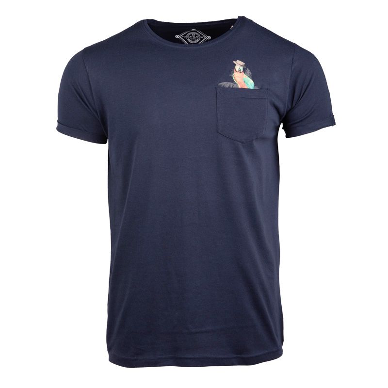 Мужская пурпурная футболка с принтом попугая BLAGGIO