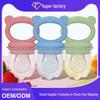 Bite Bite Silicone Teether: Infant Fruit & Veggie Feeder - Super Soft Mesh Nipple