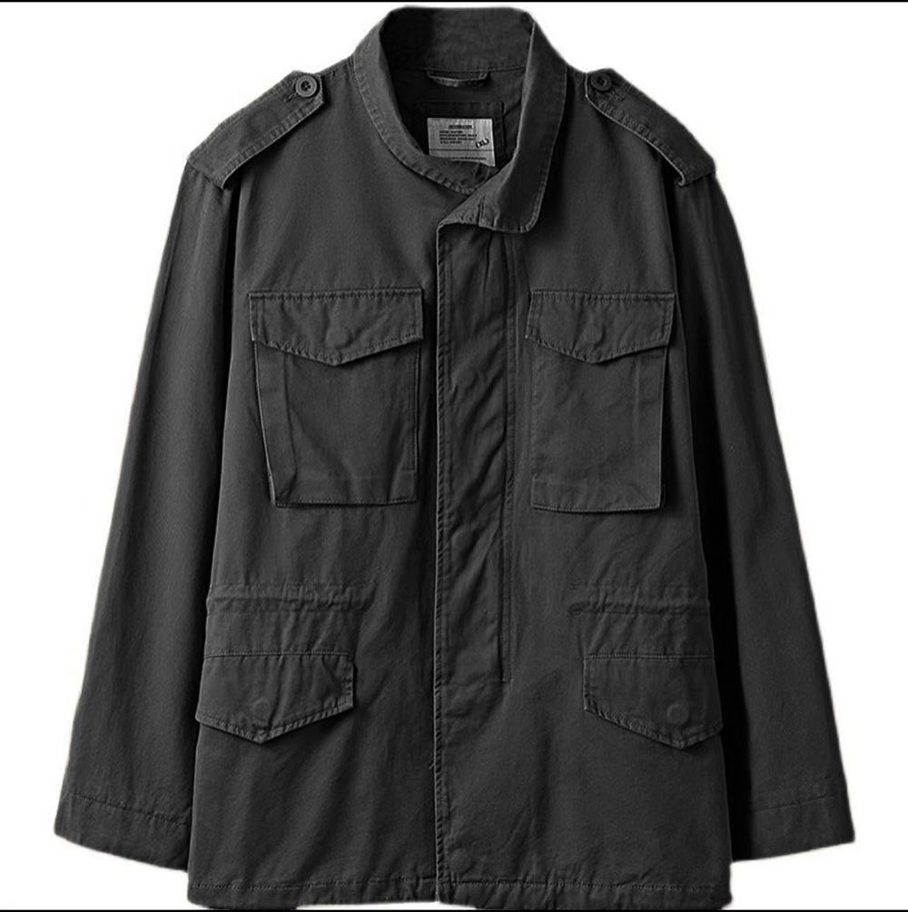 Мужская куртка в стиле ретро 2025 года - Свободная, с множеством карманов, Повседневный стиль Весна/Осень