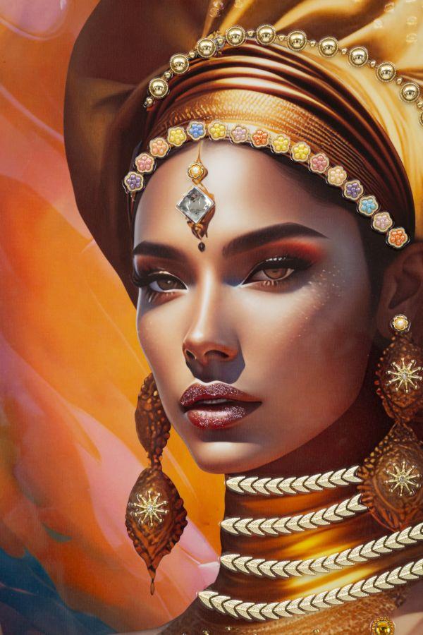 Painting With Frame Samira -B- Cm 72X4,5X102