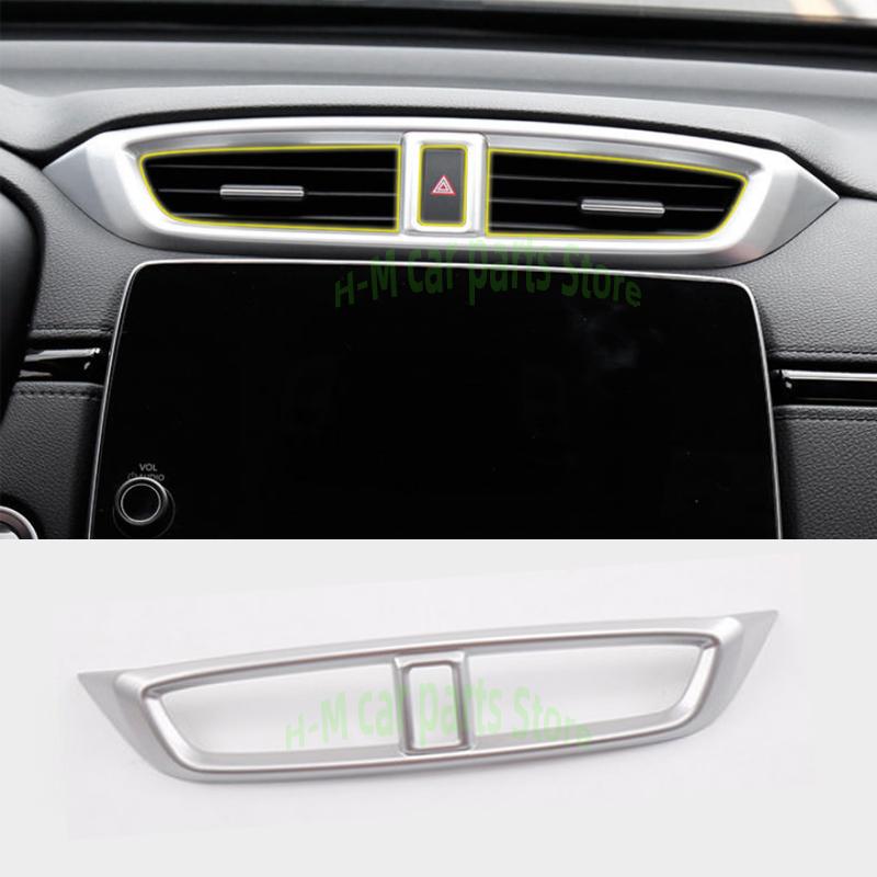 Для Honda CRV CR-V 2017 2018 АБС-пластик под дерево, центральная консоль автомобиля, вентиляционное отверстие, крышка, накладка, рамка переменного тока, стиль