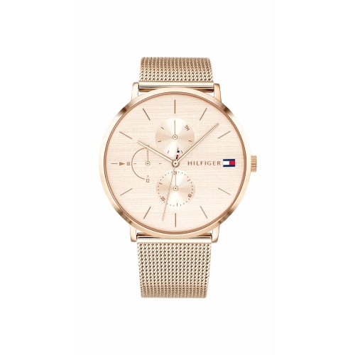 Tommy Hilfiger Women's Multi Dial Quartz Watch with Rose Gold Strap 1781944