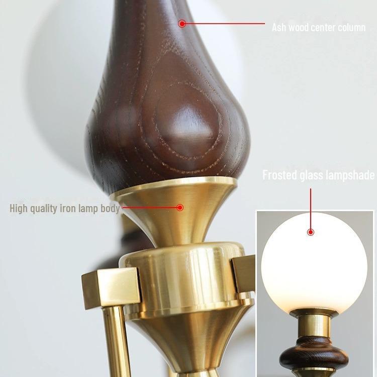 Люстра из цельного дерева в средневековом стиле: Французский художественный дизайн для гостиной, спальни или ресторана