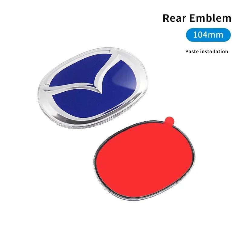 Для Mazda 104мм 140мм Автомобильный Передний Значок Логотип На Капот Задний Значок На Багажник Для Mazda 3 6 Atenza Axela Demio CX3 CX5 MP MS RX8 Наклейка Аксессуар