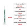 100pcs KZ-F616L Green and Gold Type Bayonet Base Mixing Tube,AB Glue Two-component Static Mixer Nozzle for 50ml Glue Gun